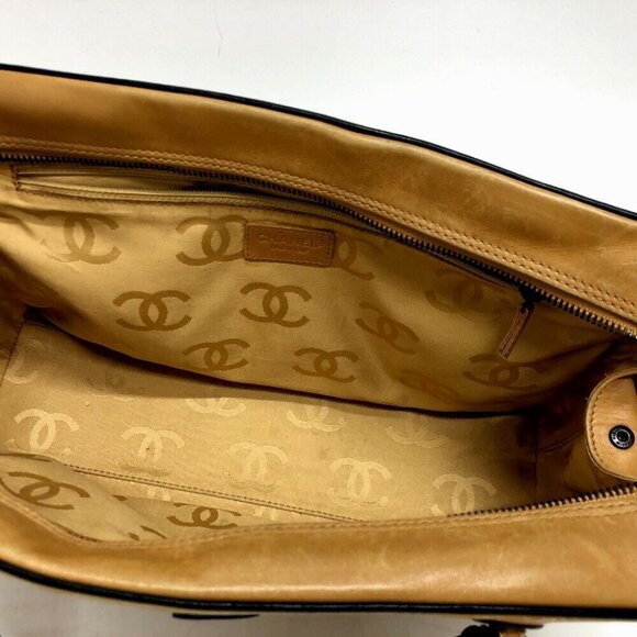 CHANEL CC Mark Chain bag Shoulder Bag Calf leather Brown/Black/GoldHardware - Picture 11 of 16